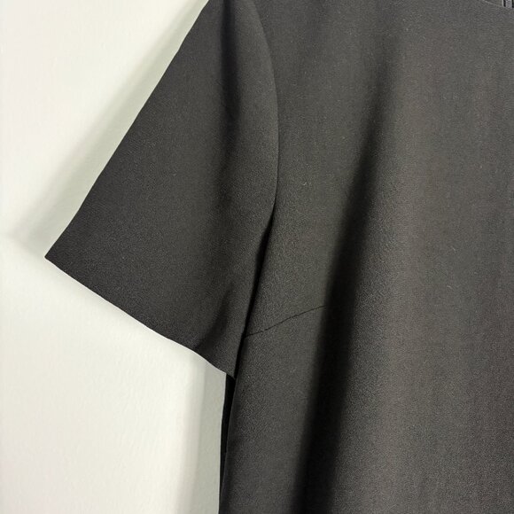 Zara Black Tassel Fringe Shift Short Sleeve Mini Dress Size Small - Picture 5 of 11